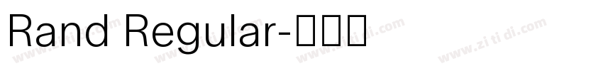 Rand Regular字体转换